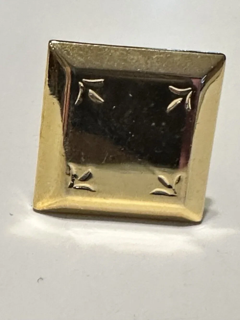 Vintage cufflinks Gold tone Square Polished Cuff Links Formal Wedding